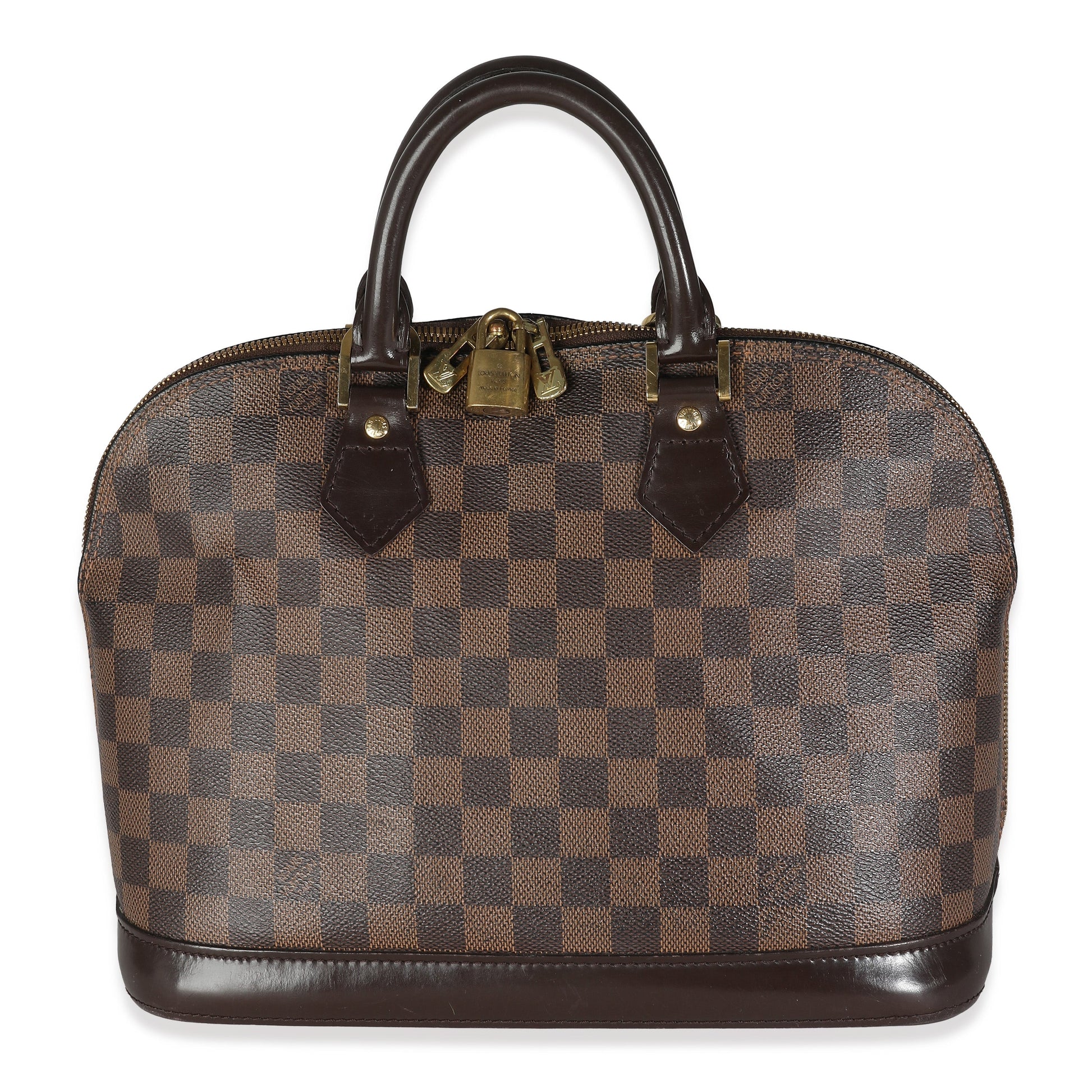 Louis Vuitton Damier Ebene Alma PM Canvas Handbag