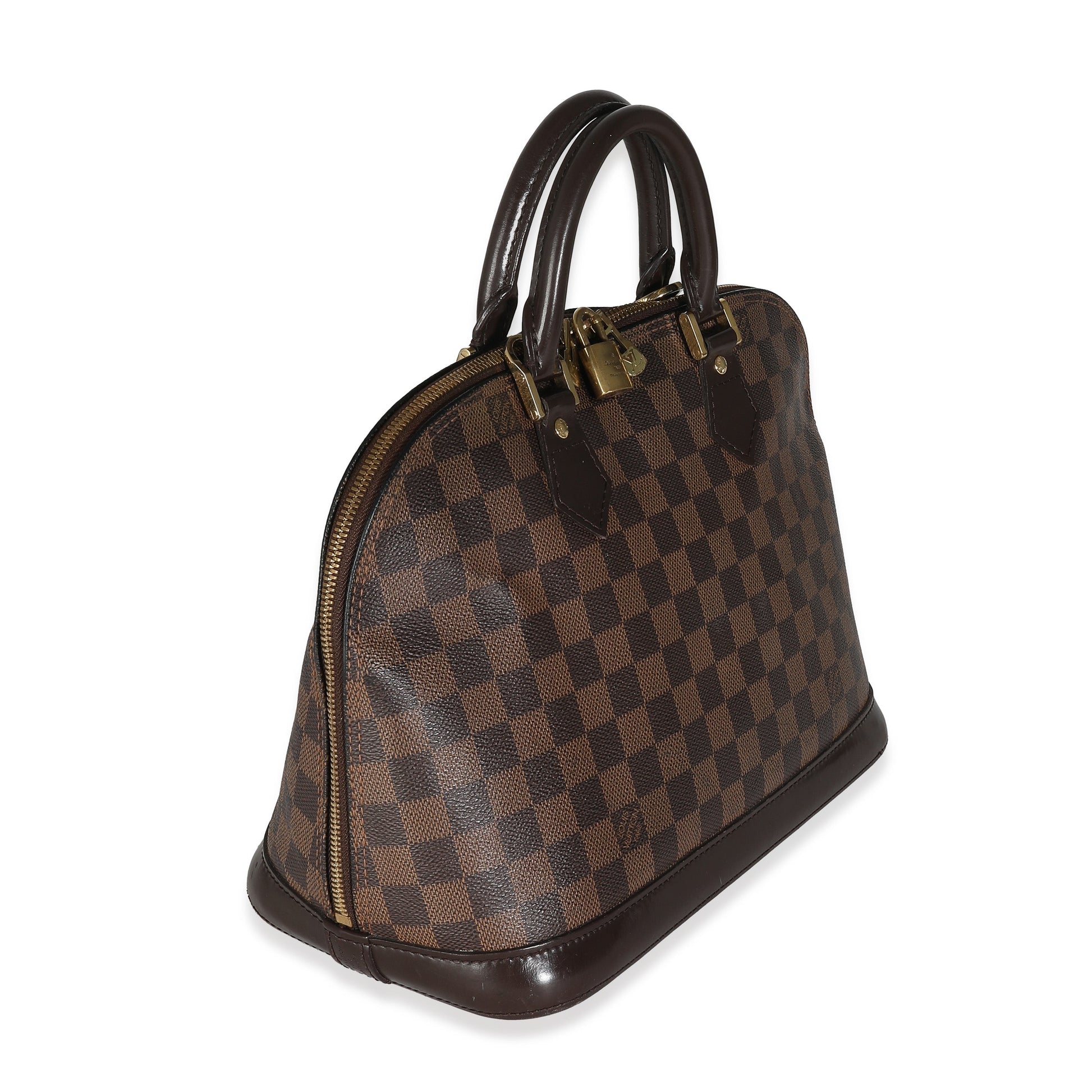 Louis Vuitton Damier Ebene Alma PM Canvas Handbag