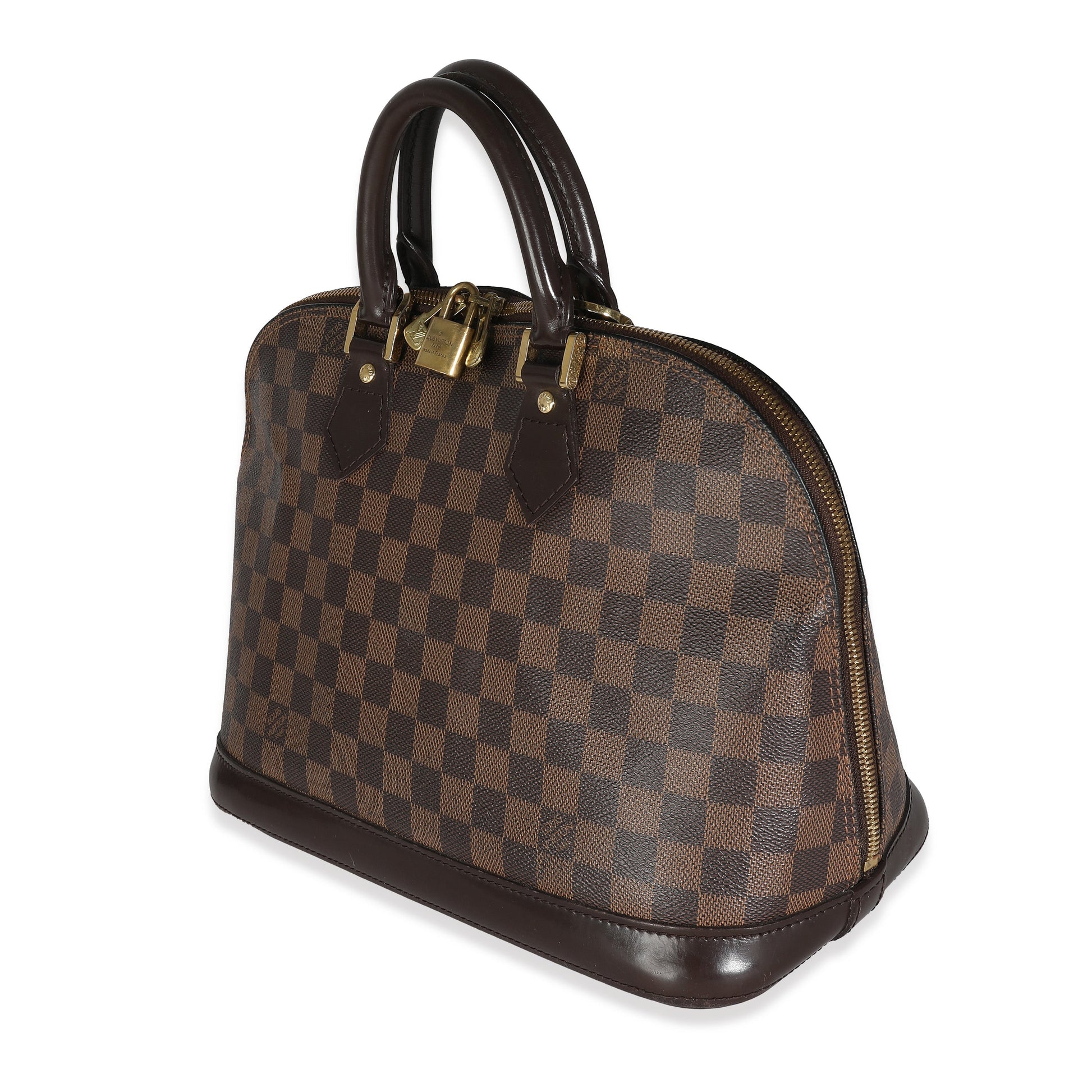 Louis Vuitton Damier Ebene Alma PM Canvas Handbag
