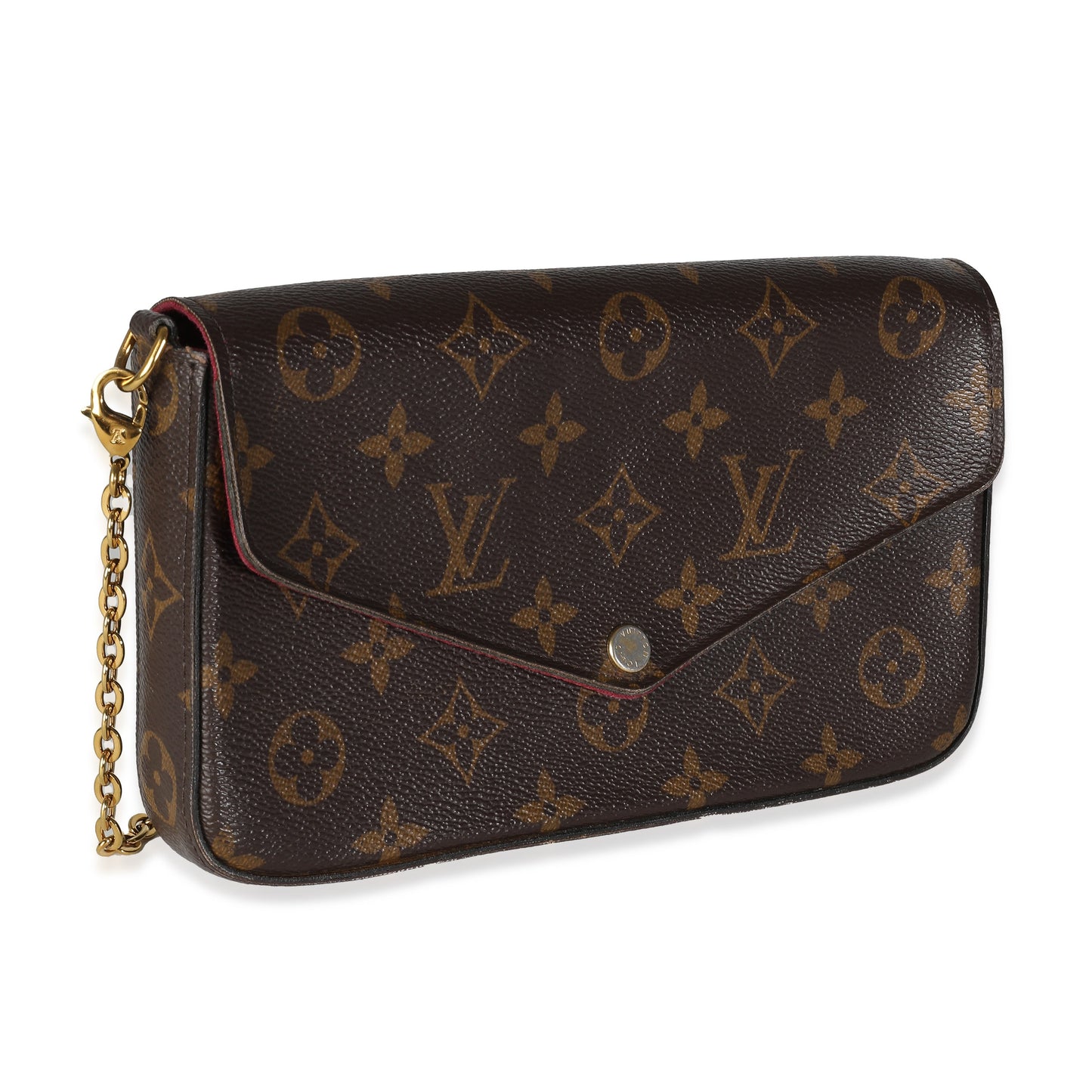 Louis Vuitton Fuchsia Felicie Pochette Monogram Canvas Clutch Bag