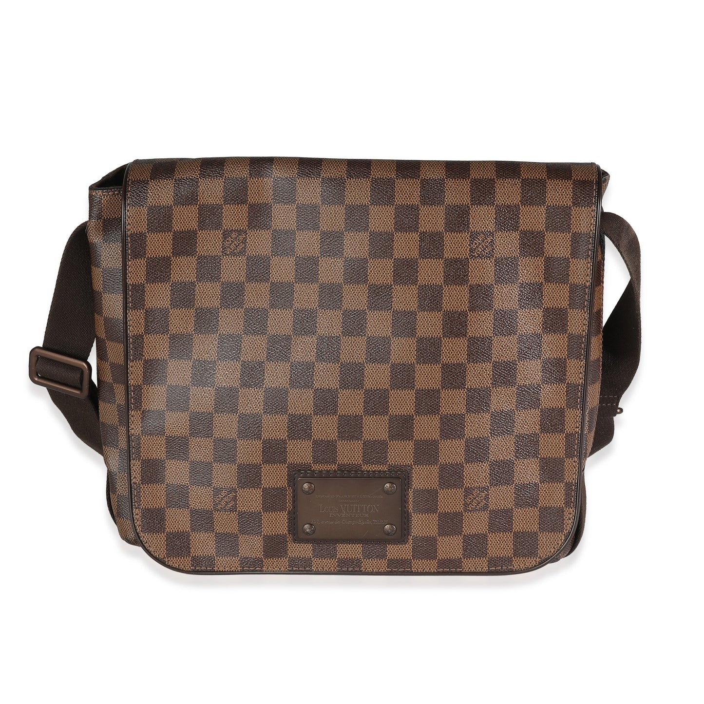 Louis Vuitton Damier Ebene Brooklyn MM Canvas Handbag