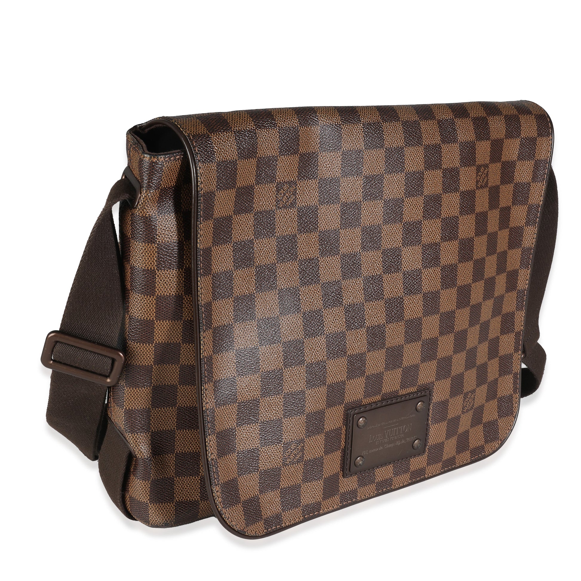 Louis Vuitton Damier Ebene Brooklyn MM Canvas Handbag
