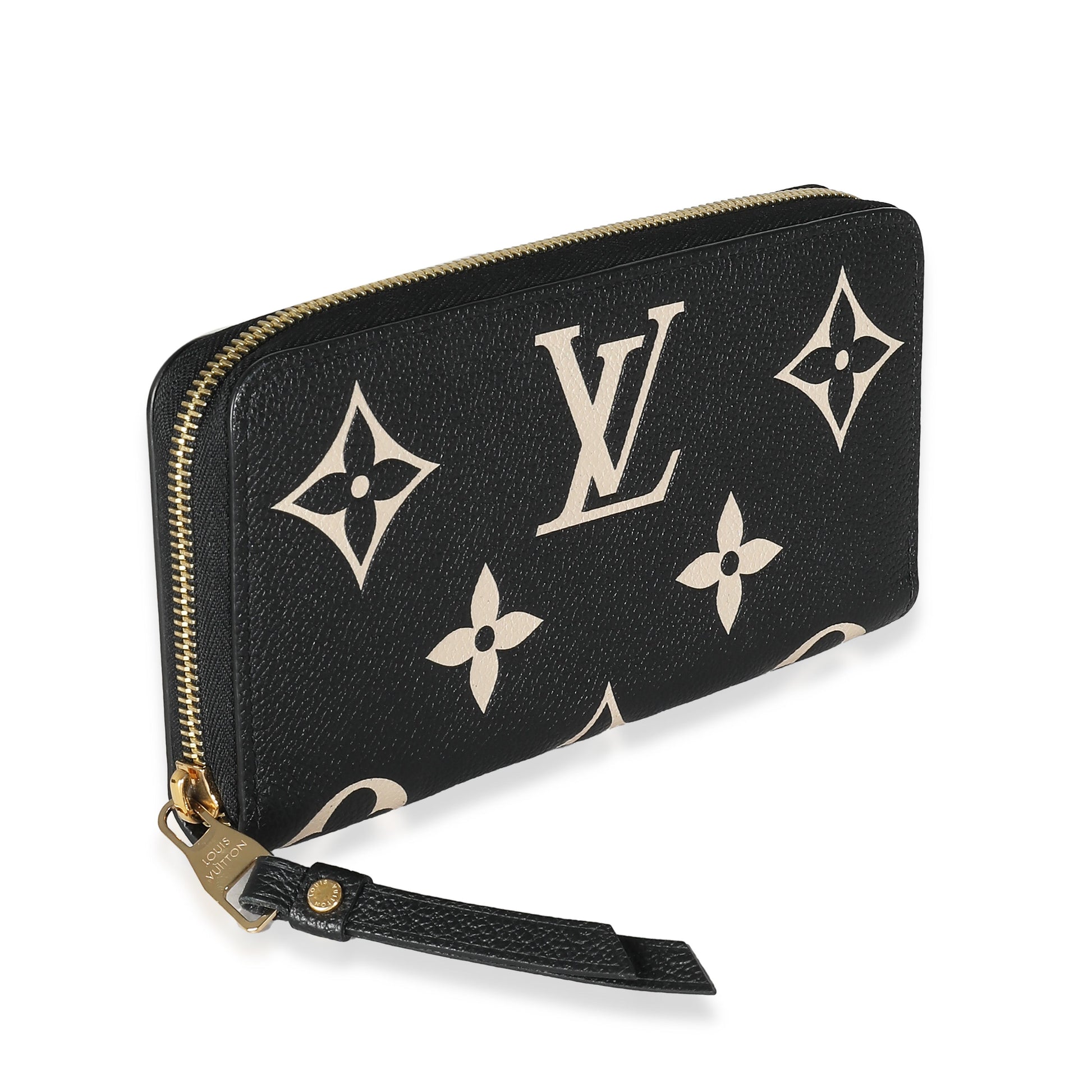 Louis Vuitton Giant Empreinte Zippy Monogram Black Beige Wallet Case