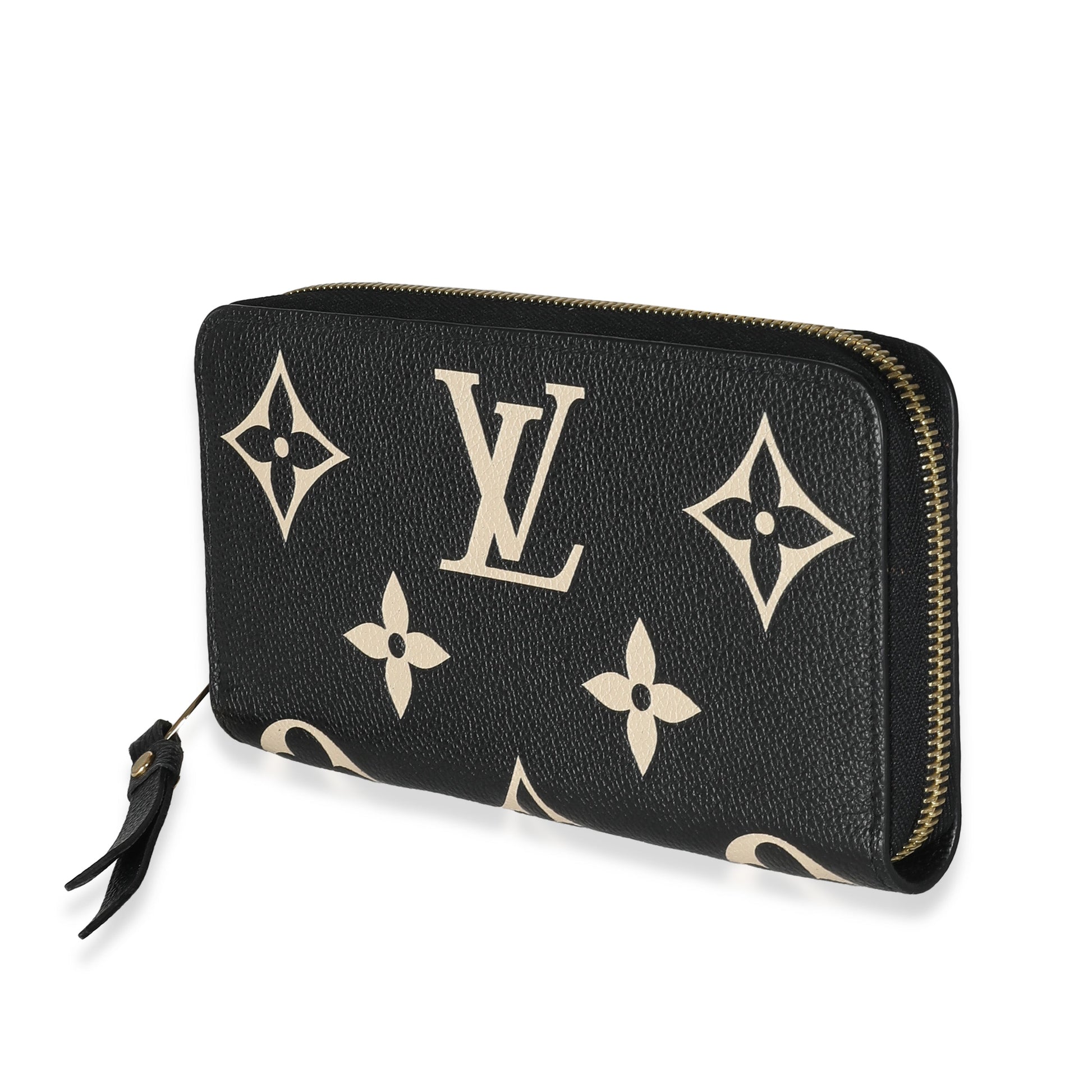 Louis Vuitton Giant Empreinte Zippy Monogram Black Beige Wallet Case