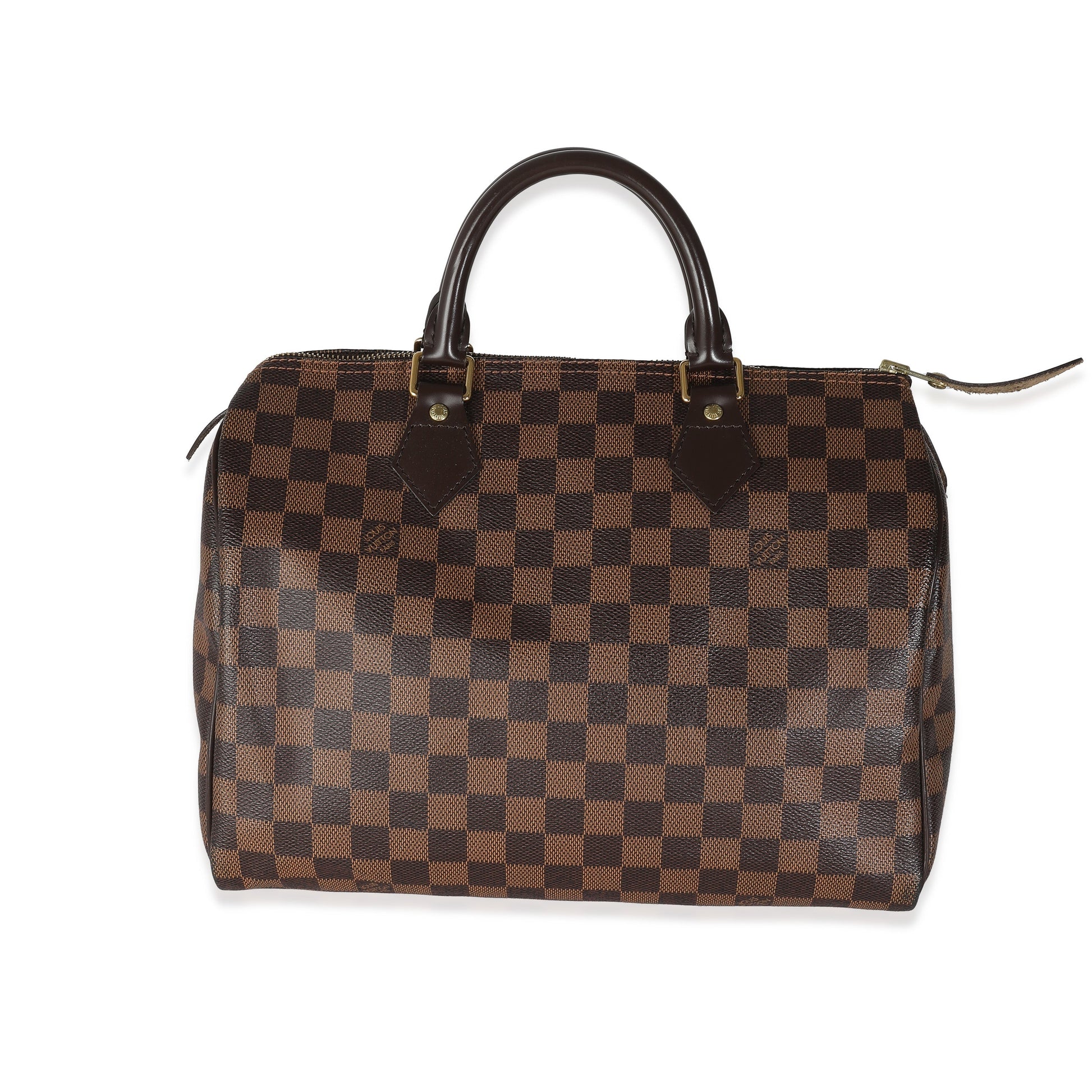 Louis Vuitton Damier Ebene Speedy 30 Canvas Handbag