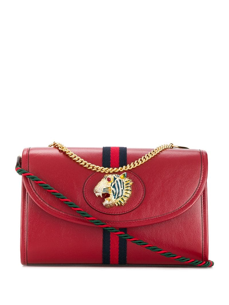 Gucci - Rajah motif shoulder bag - women - Leather - One Size - Red