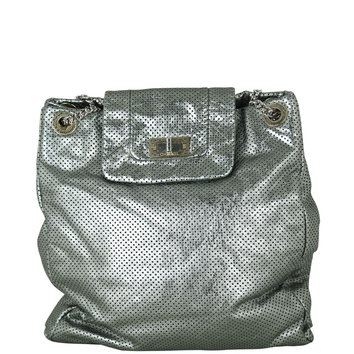 Chanel Perforated Drill Tote Green Tote Bag