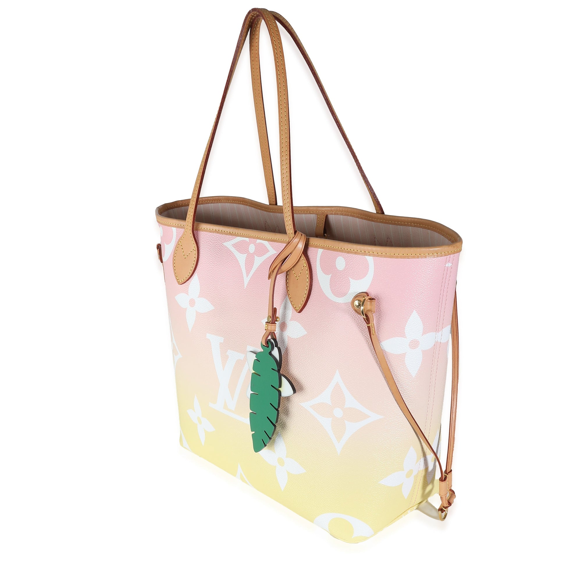 Louis Vuitton Giant By Pool Neverfull MM Monogram Canvas Pink Tote Bag