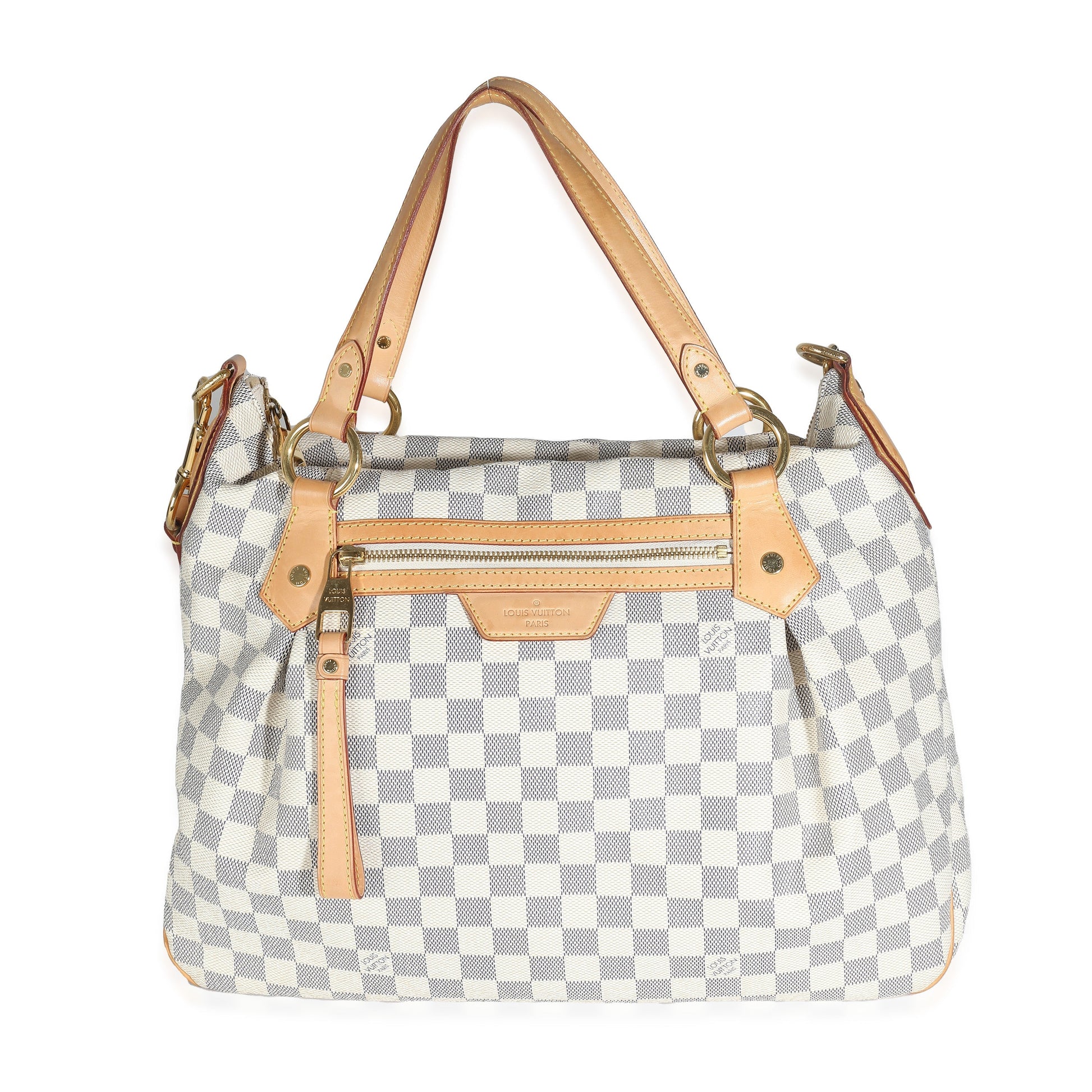 Louis Vuitton Damier Azur Evora MM Canvas Handbag
