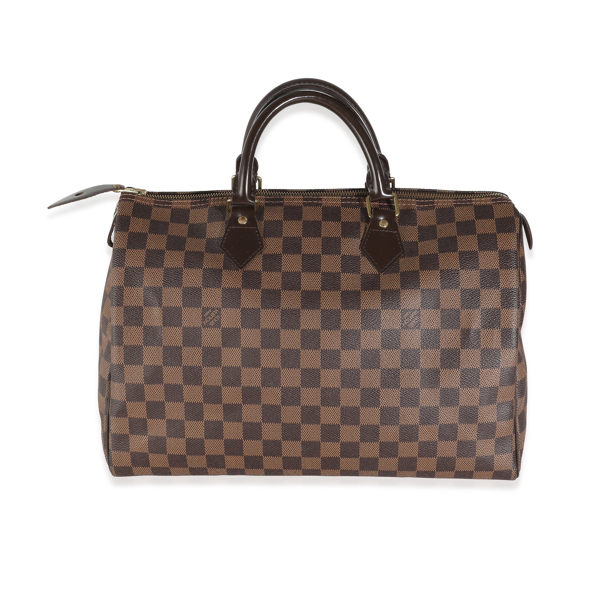Louis Vuitton Damier Ebene Speedy 35 Canvas Handbag