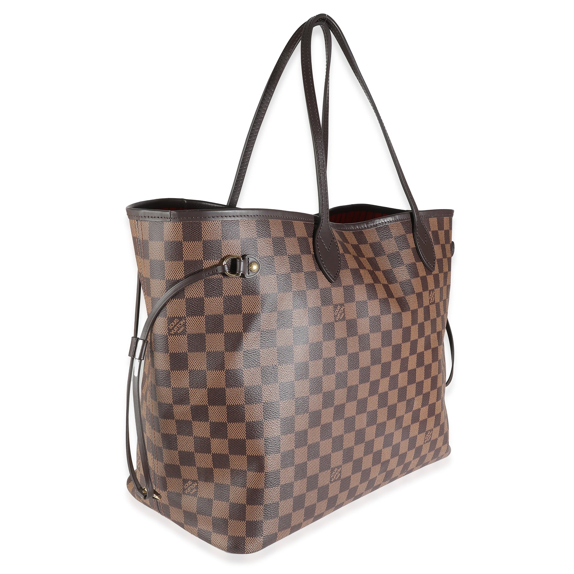 Louis Vuitton Damier Ebene Neverfull MM Canvas Tote Bag
