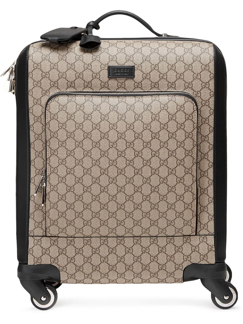 Gucci - GG Supreme carry-on - unisex - Nylon/Plastic/Leather/Canvas - One Size - NEUTRALS