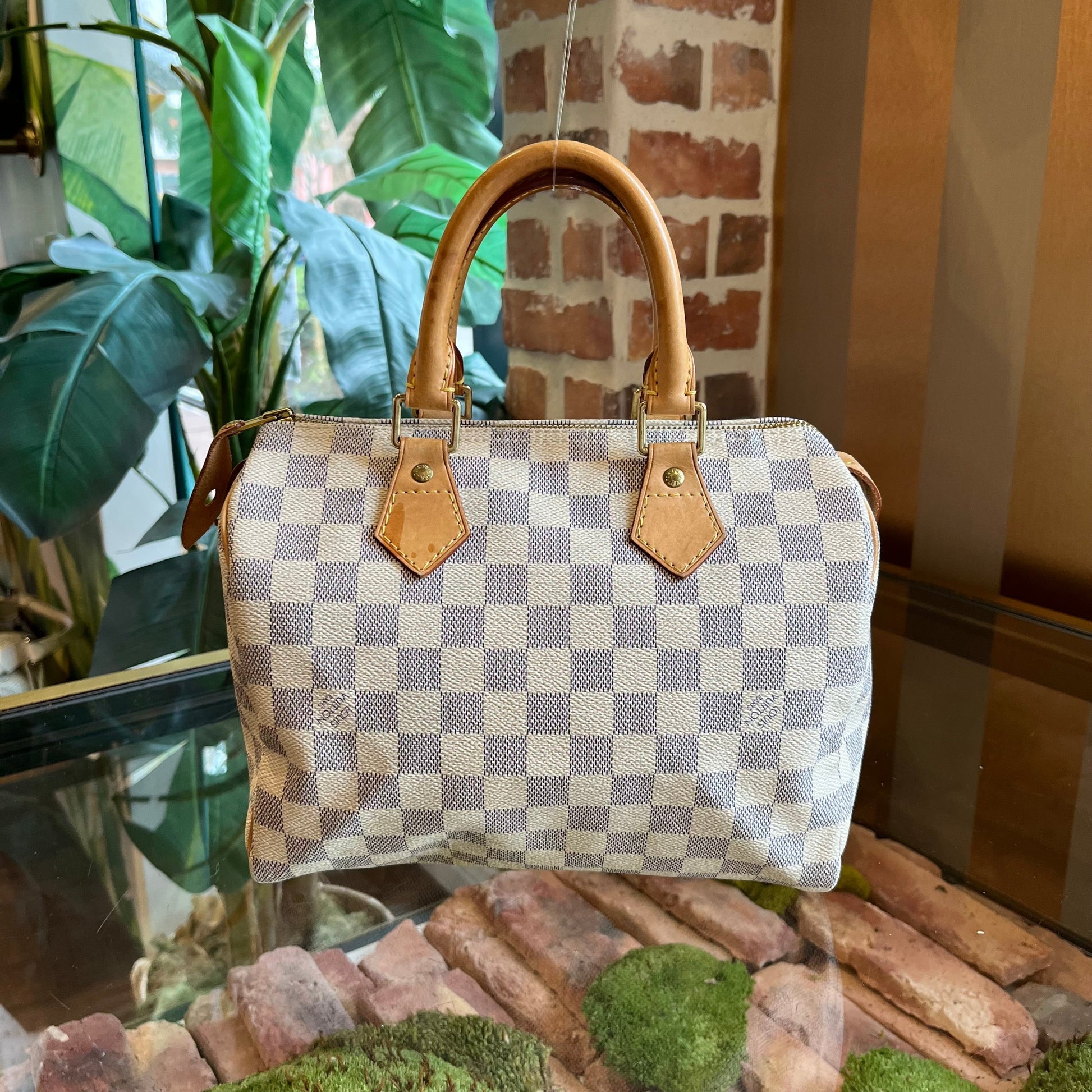 LOUIS VUITTON Speedy 25 Damier Azur