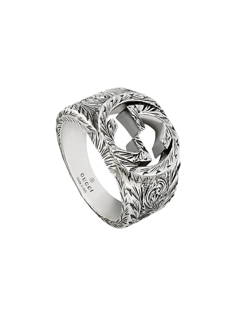 Gucci - Interlocking G ring - women - Sterling Silver - 53, 51, 63, 62, 55, 61, 57, 64, 65, 52, 50, 58 - SILVER