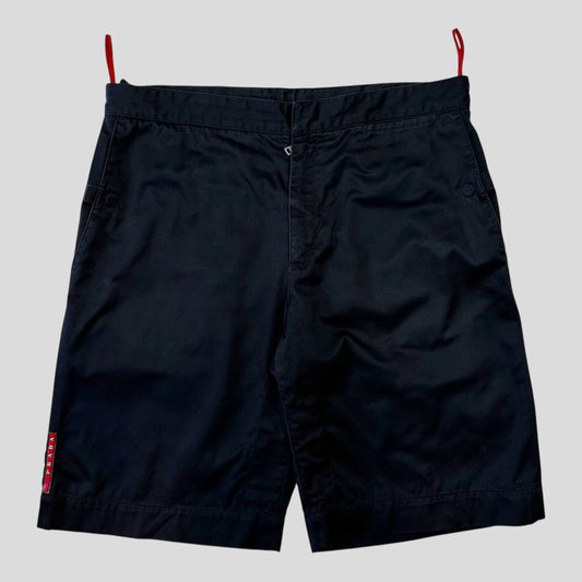 Prada Handbag Sport Challenge Reinforced Cotton Shorts - 33-36 Logo
