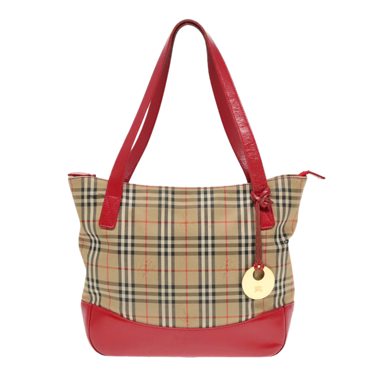 Burberry Nova Check Tote Bag Canvas Beige Tote Bag 72