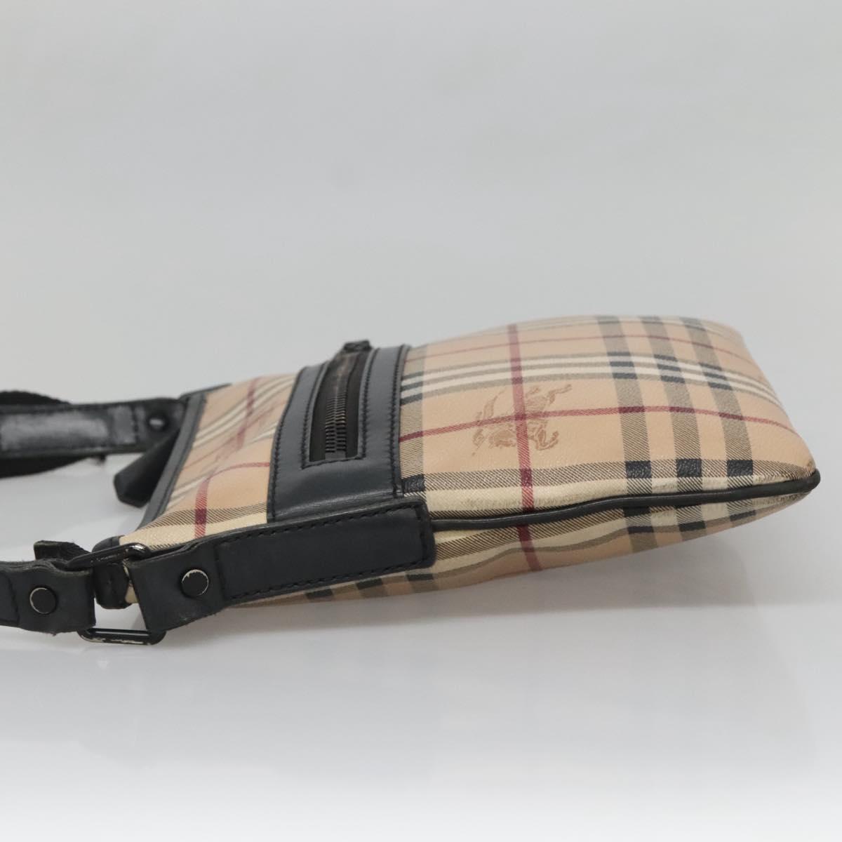 Burberry Nova Check Shoulder Bag Leather Beige