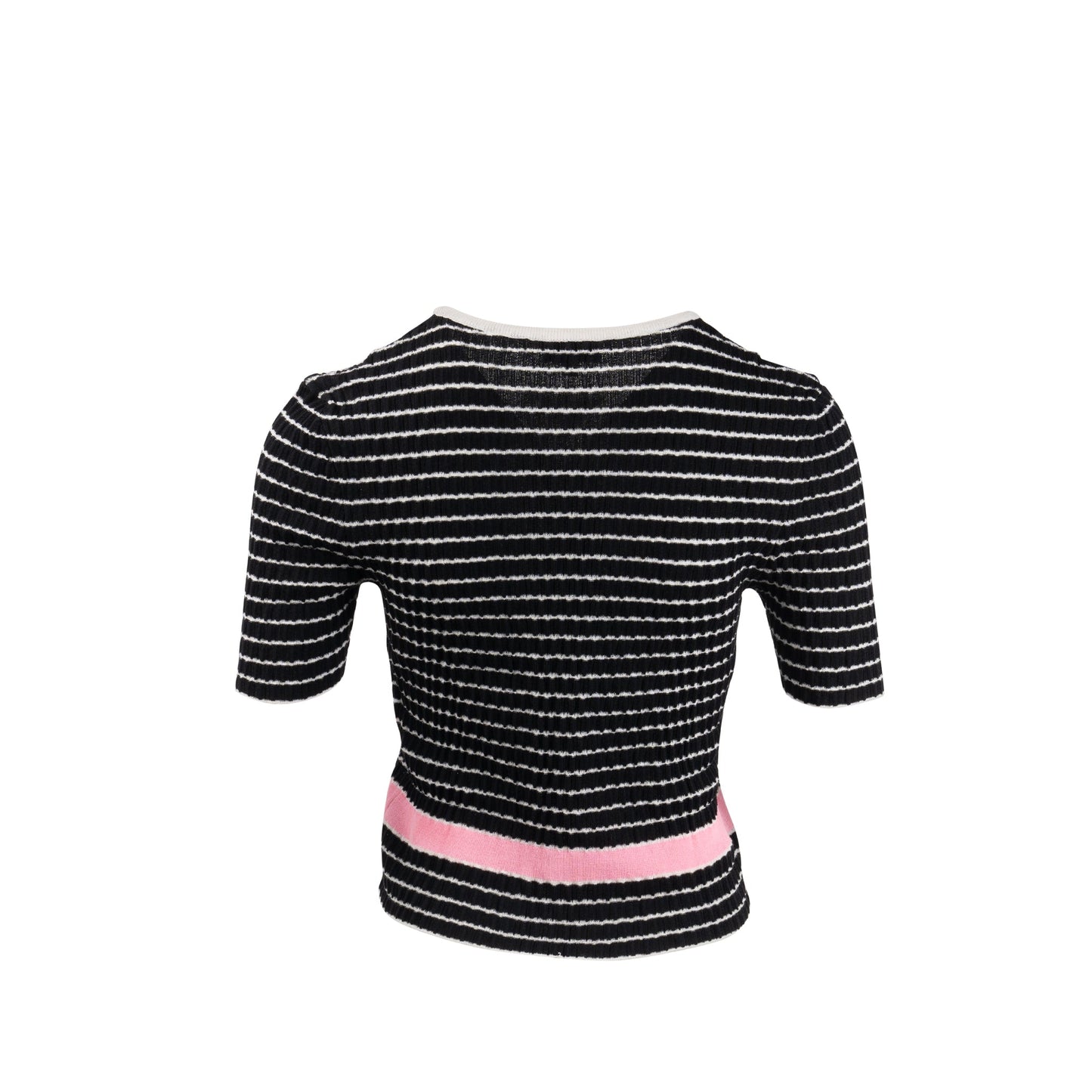 Chanel mide Black White Pink Handbag
