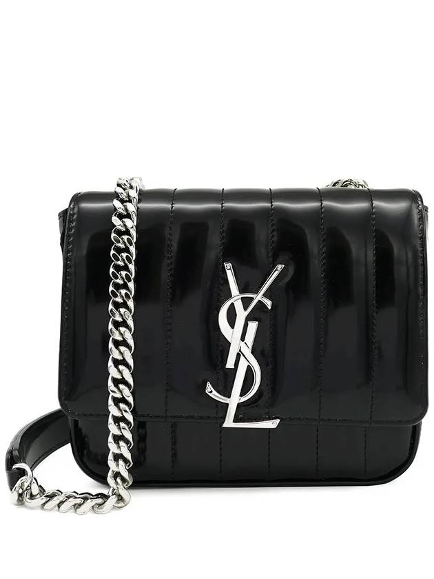 YSL Saint Laurent Luxury Trending Vicky Brushed Shoulder Bag Leather Quilted Black