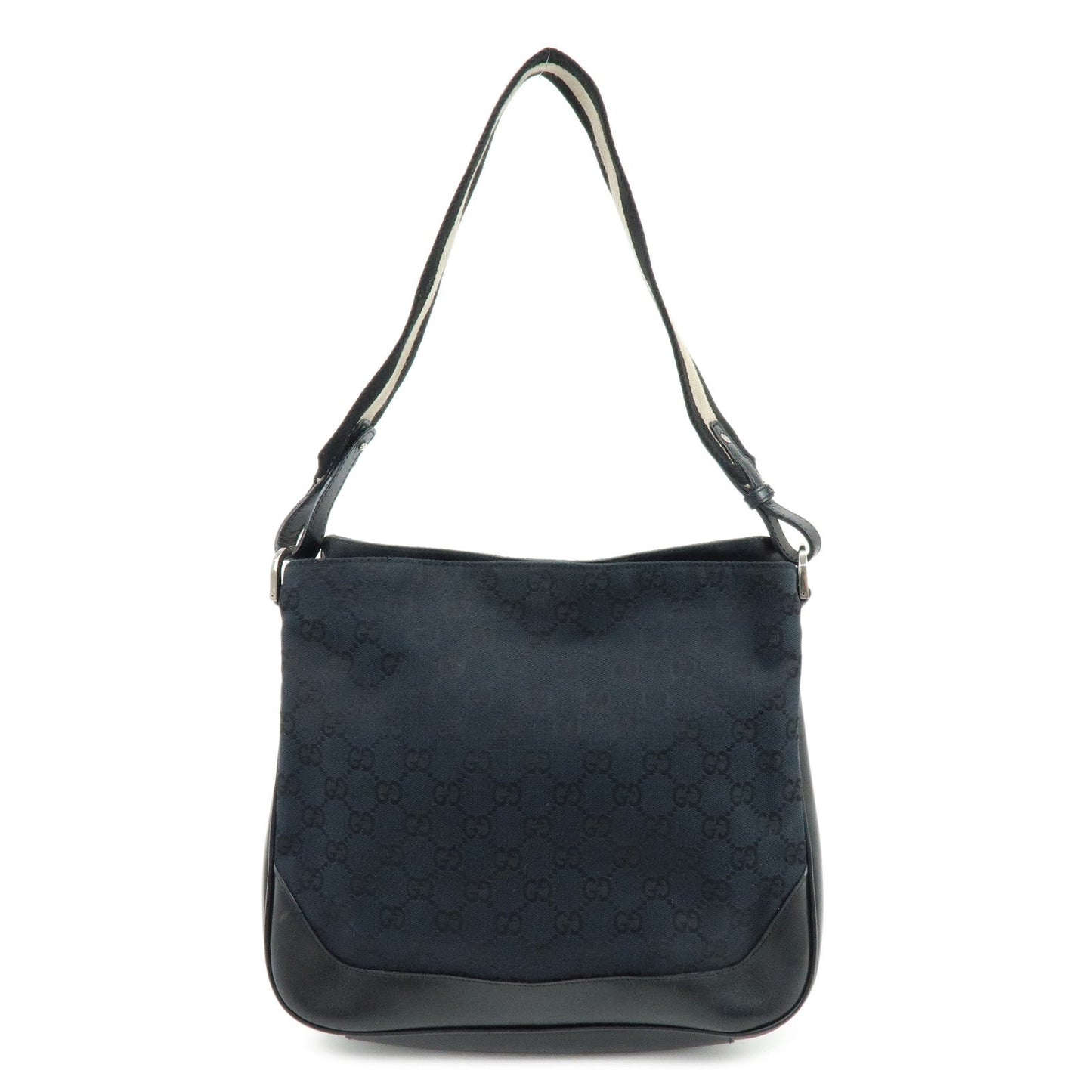 GUCCI GG Canvas Leather Shoulder Bag Black 001?4095?001553
