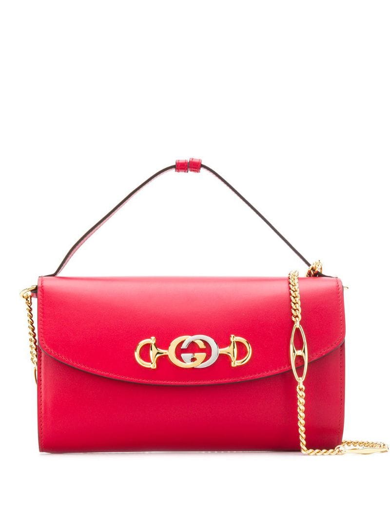 Gucci - horsebit shoulder bag - women - Leather - One Size - Red