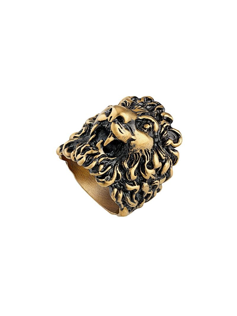 Gucci - Ring with lion head - unisex - Gold Plated Metal - 63, 55, 65, 53 - GOLD