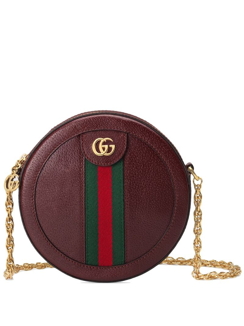 Gucci - Ophidia mini round shoulder bag - women - Leather/Microfibre - One Size - Red