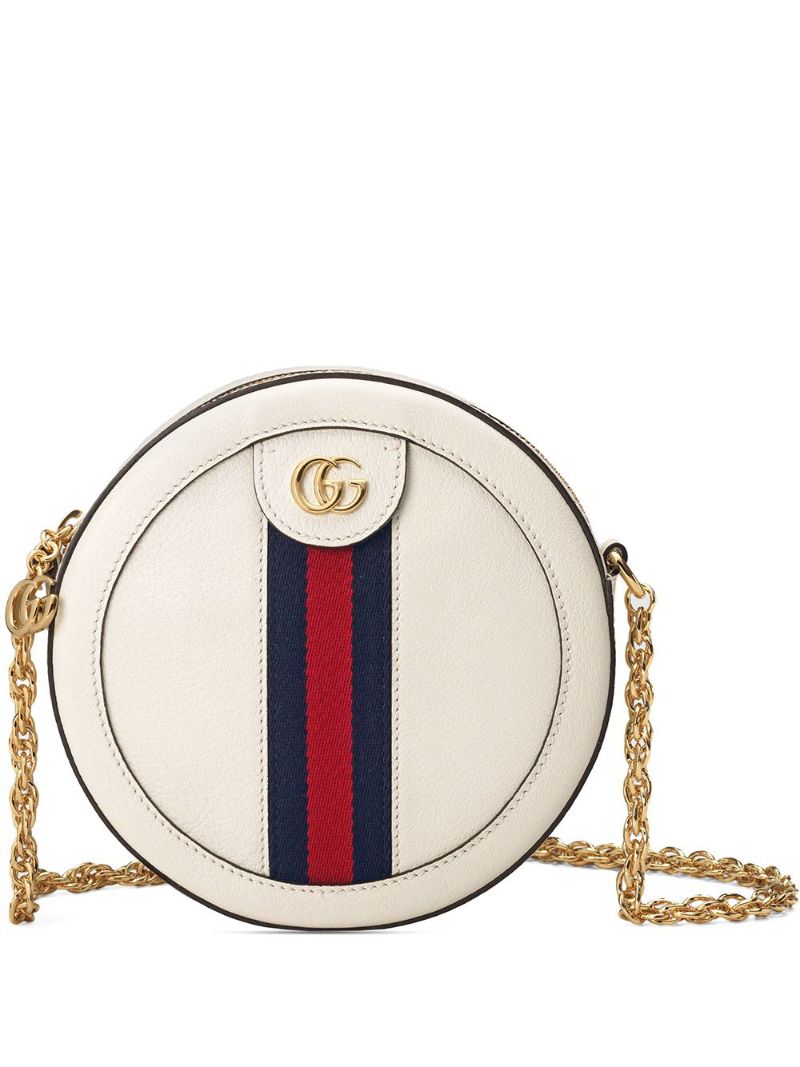 Gucci - Ophidia mini round shoulder bag - women - Leather/metal - One Size - White