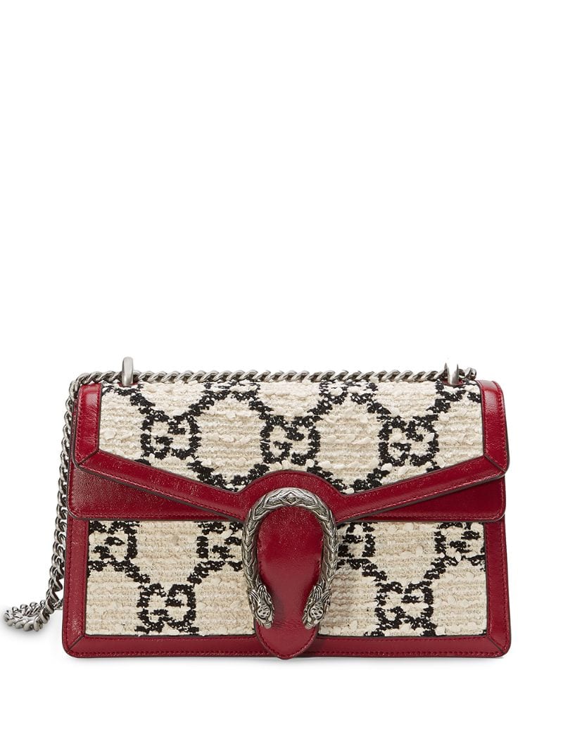Gucci - small tweed Dionysus shoulder bag - women - Leather/Suede/Cotton/metal - One Size - White