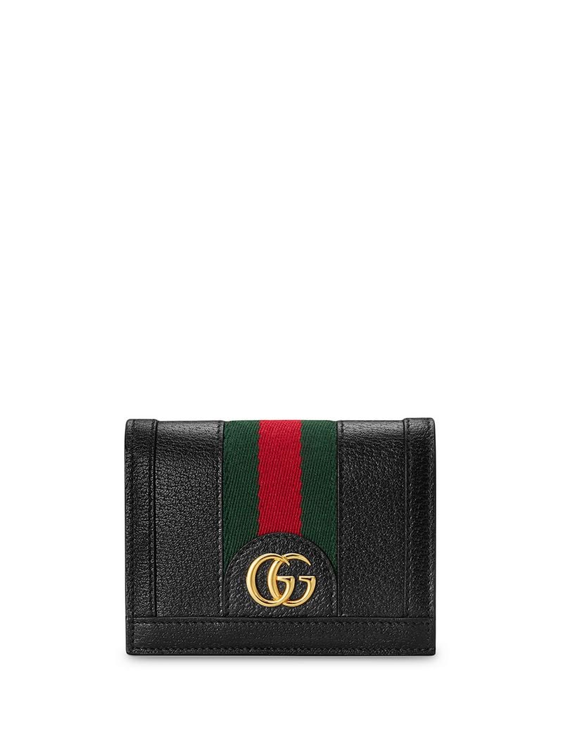 Gucci - Ophidia GG card case - women - metal/Leather/Fabric - One Size - Black