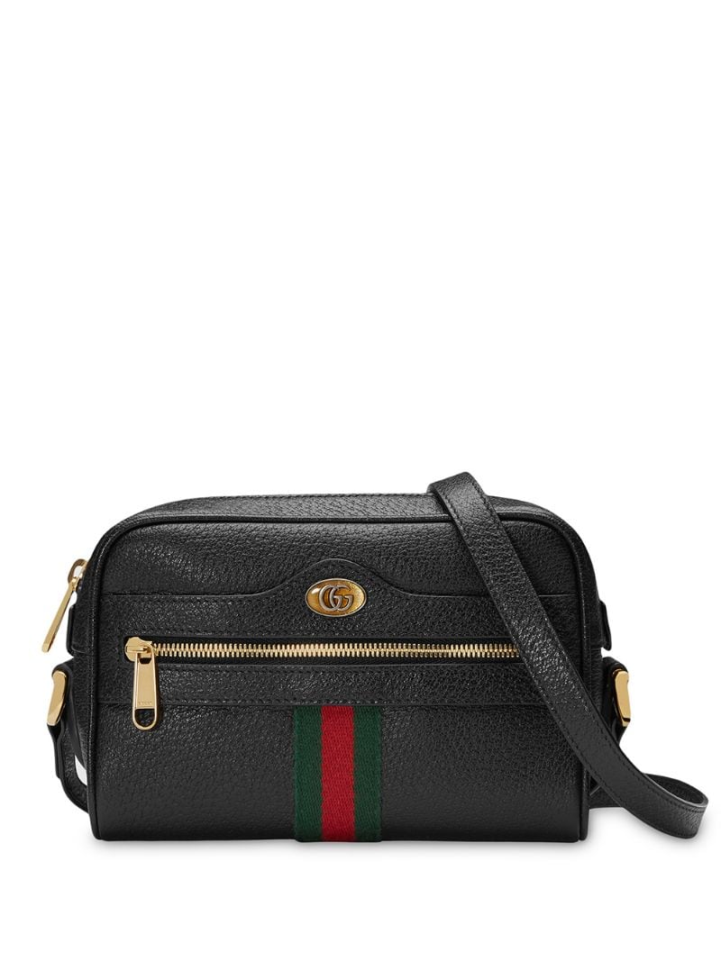 Gucci - Mini Ophidia GG shoulder bag - women - metal/Microfibre/Enamel/Fabric - One Size - Black
