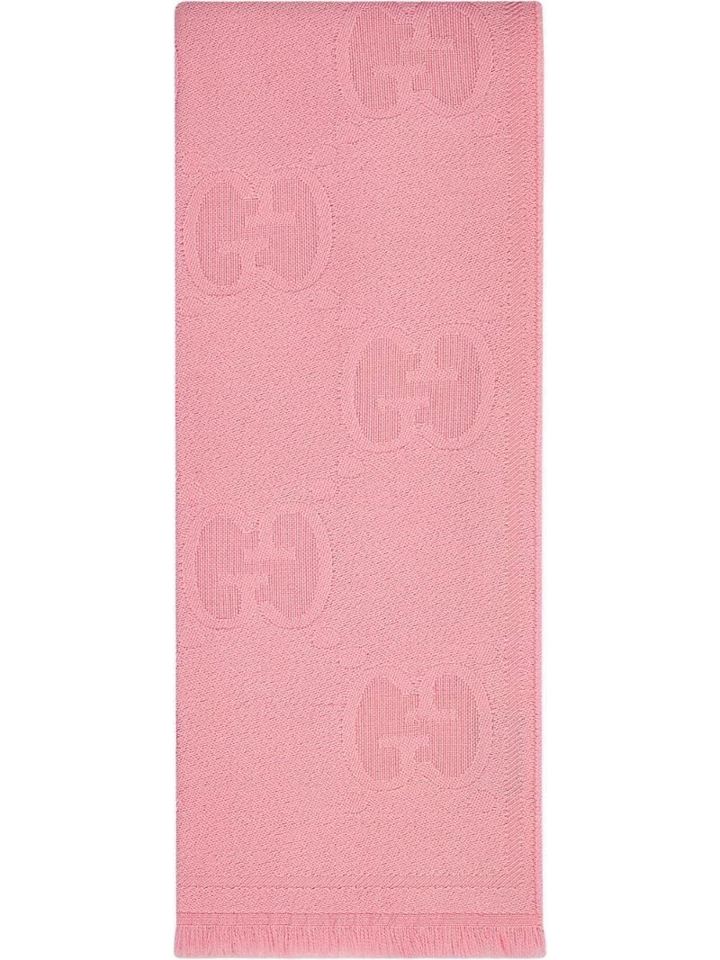 Gucci - logo scarf - women - Wool - One Size - PINK