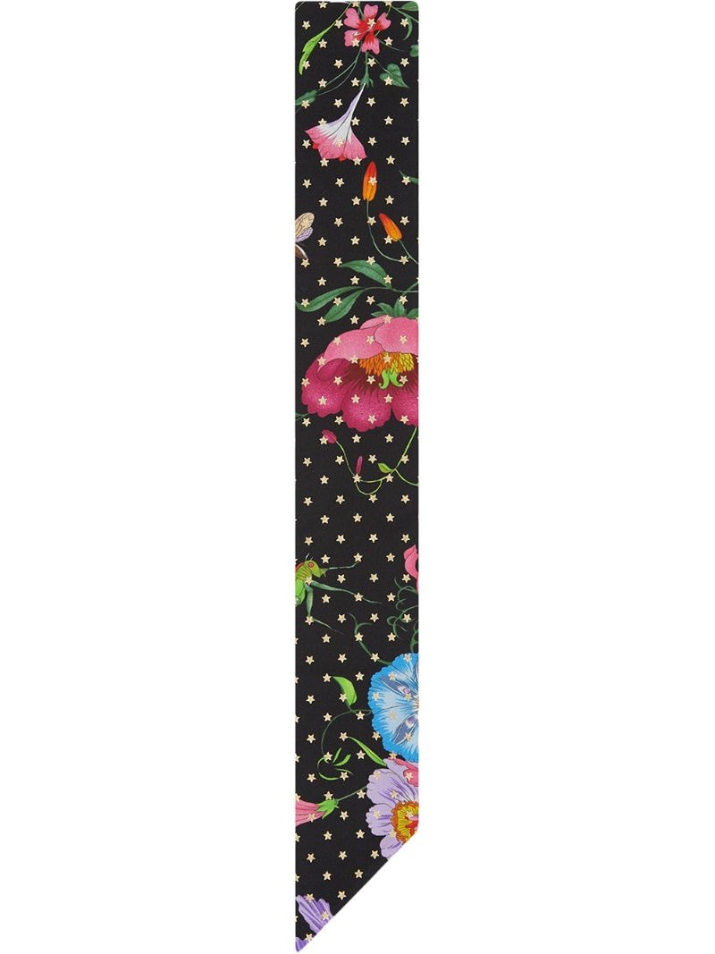 Gucci - floral scarf - women - Silk - One Size - Black