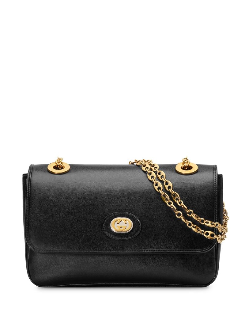 Gucci - gold tone logo bag - women - Leather/metal - One Size - Black