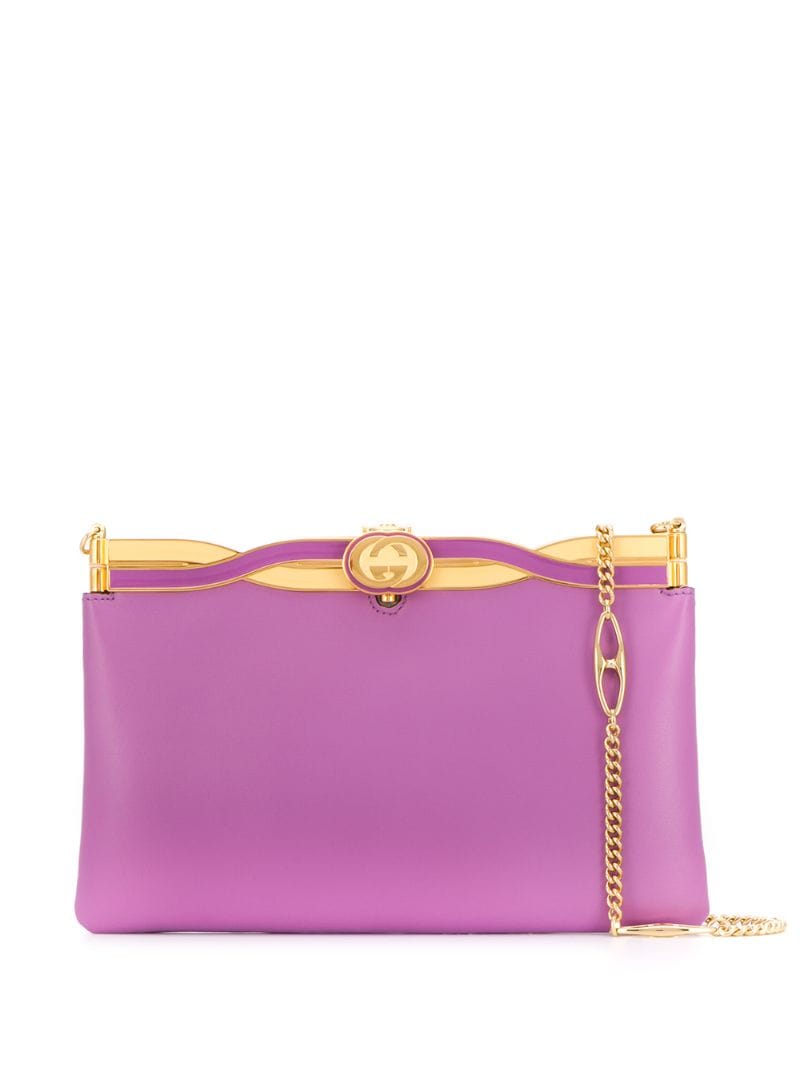 Gucci - Broadway evening bag with twisted enamel - women - Leather - One Size - PURPLE