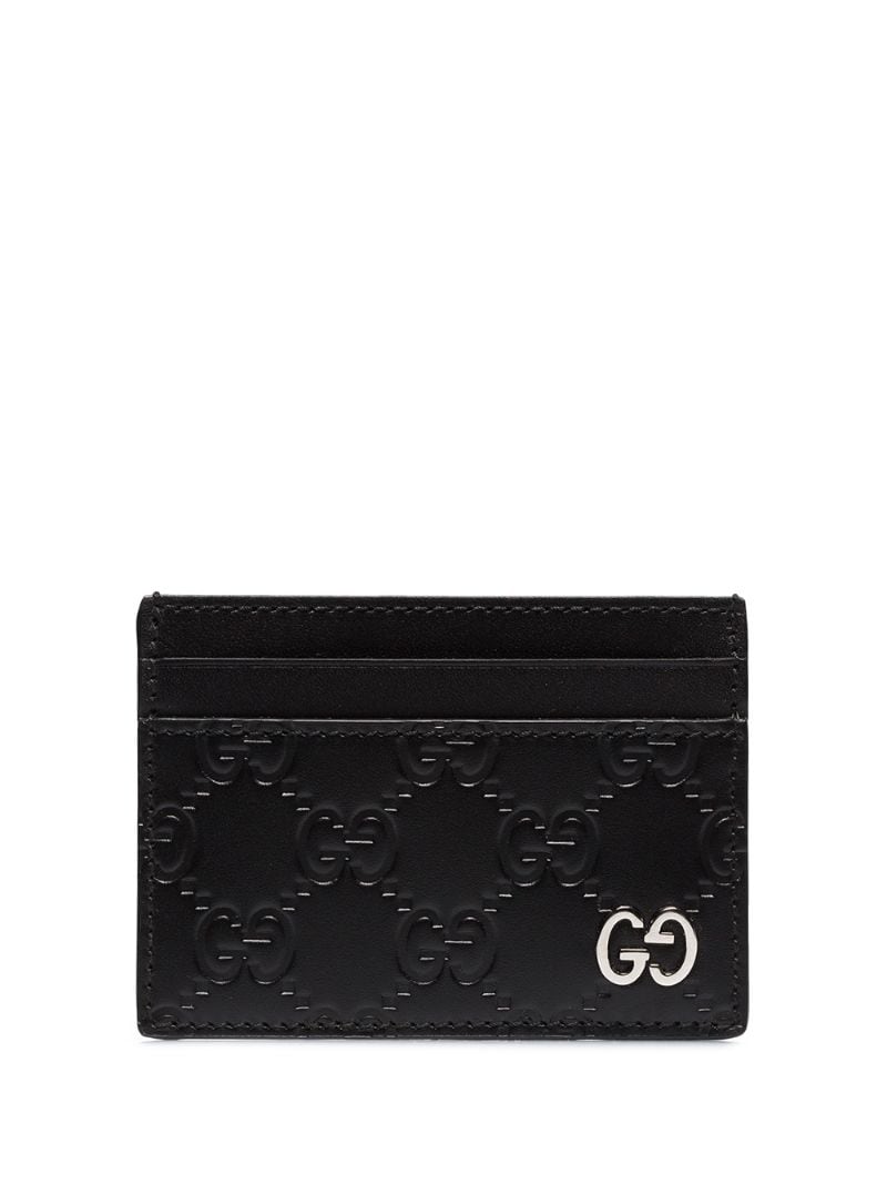 Gucci - GG Signature card holder - men - Leather - One Size - Black