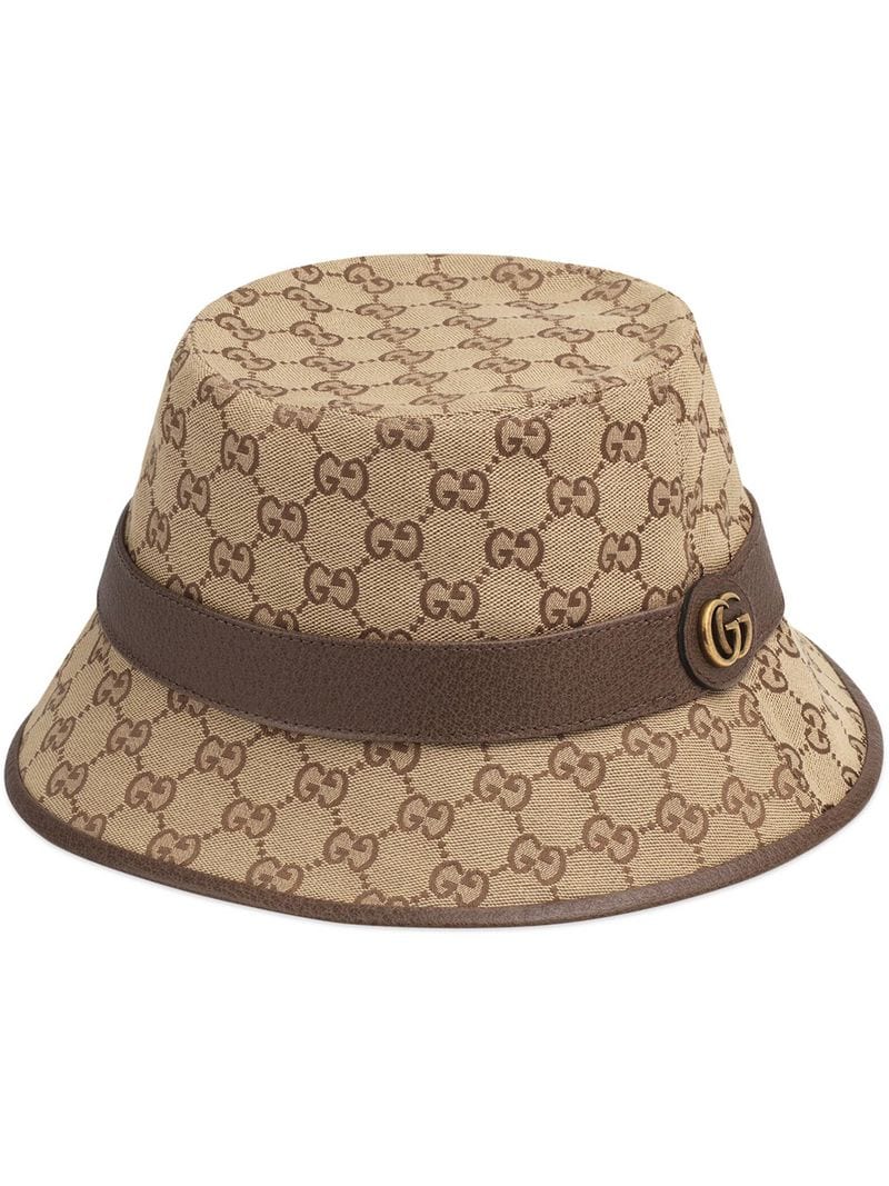 Gucci - GG canvas fedora - men - Cotton/Canvas/Leather - S, M, L, XL - NEUTRALS