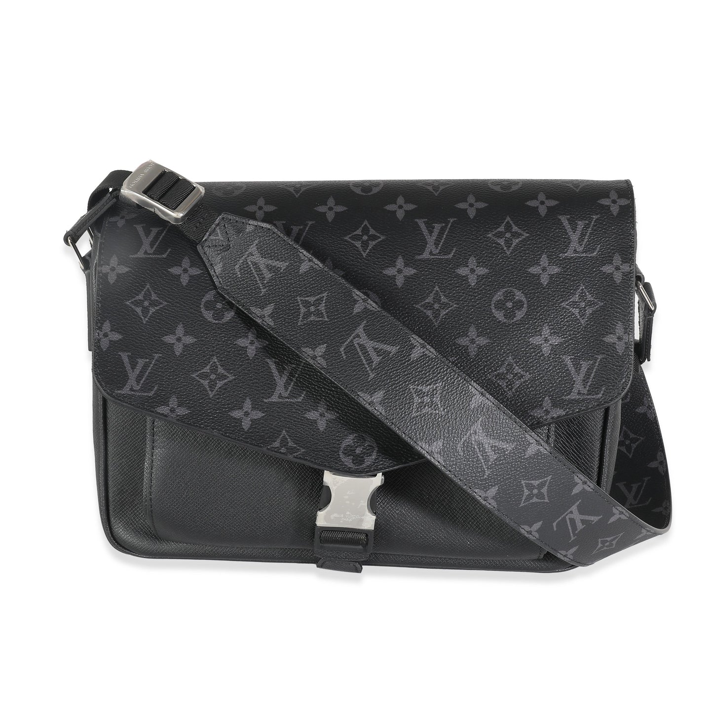 Louis Vuitton Taigarama Eclipse Outdoor Messenger Monogram Black Flap Crossbody Bag