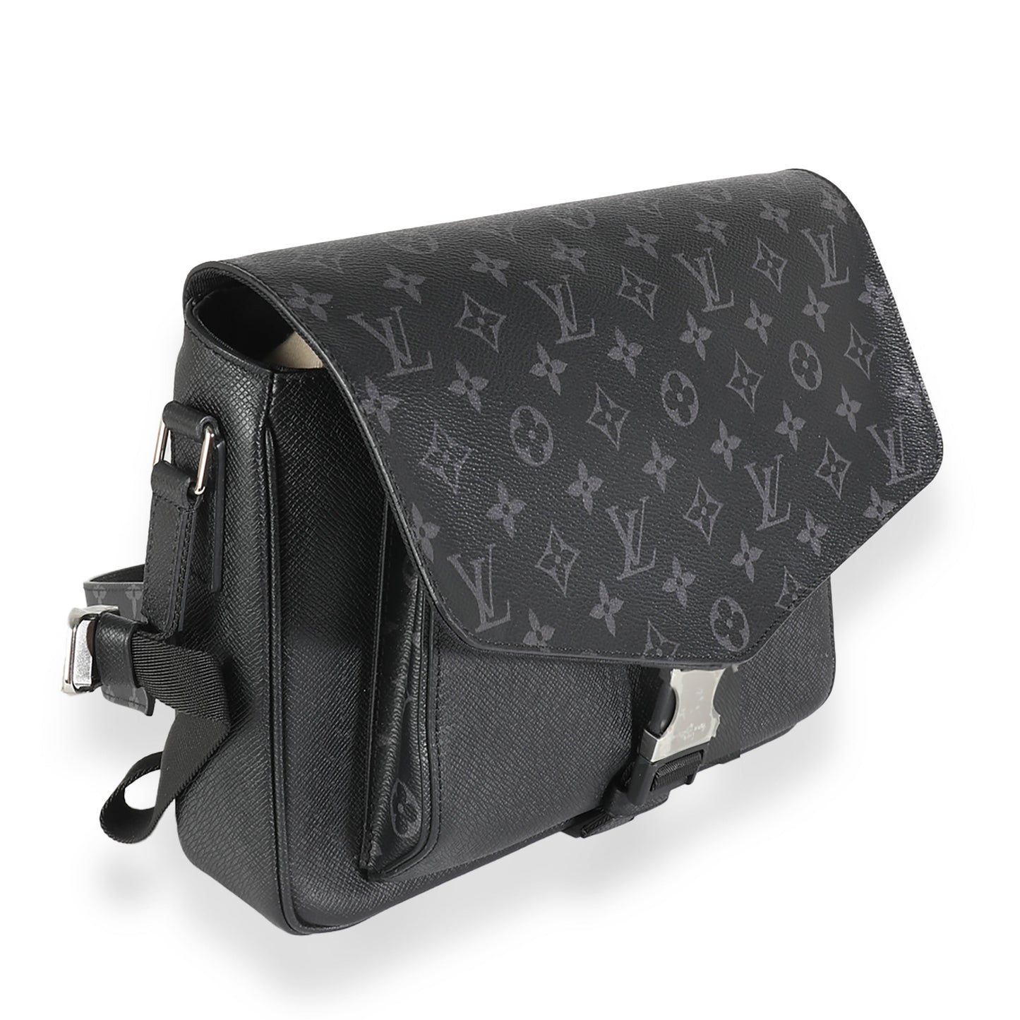 Louis Vuitton Taigarama Eclipse Outdoor Messenger Monogram Black Flap Crossbody Bag