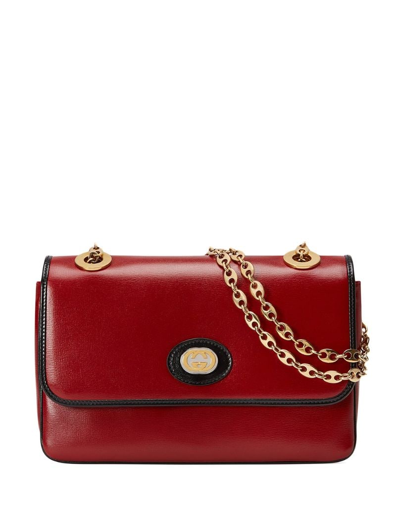 Gucci - Leather small shoulder bag - women - Leather/Microfibre/metal - One Size - Red