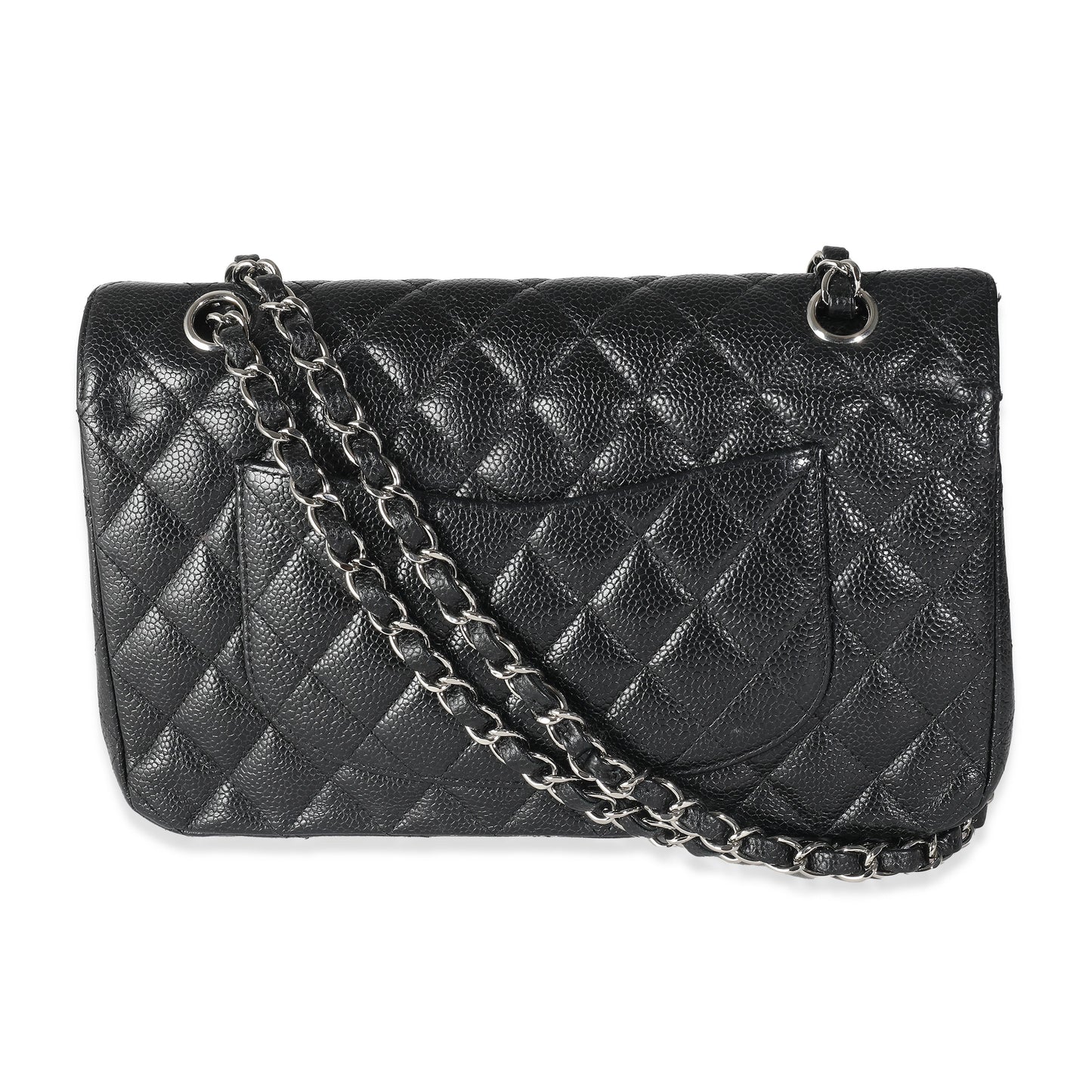Chanel Black Quilted Caviar Medium Classic Double New Bag