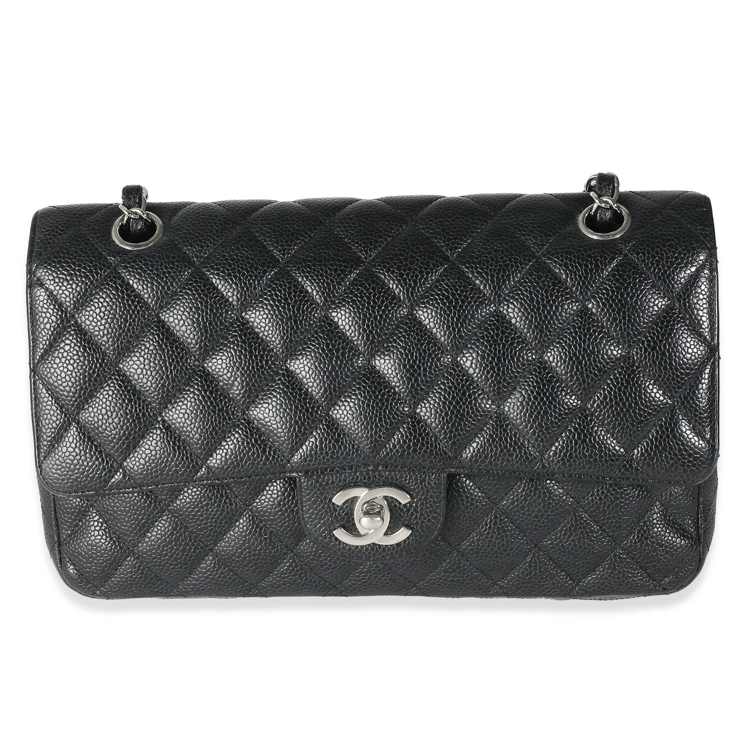 Chanel Black Quilted Caviar Medium Classic Double New Bag
