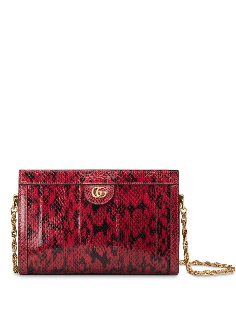 Gucci - small snake skin shoulder bag - women - Leather - One Size - Red
