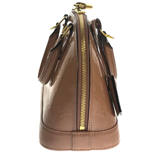 Louis Vuitton M91585 Vernis Rose Velur Alma Monogram Shoulder Bag