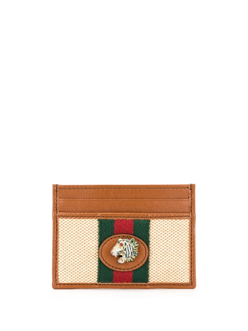 Gucci - Rajah cardholder - women - Canvas - One Size - Brown