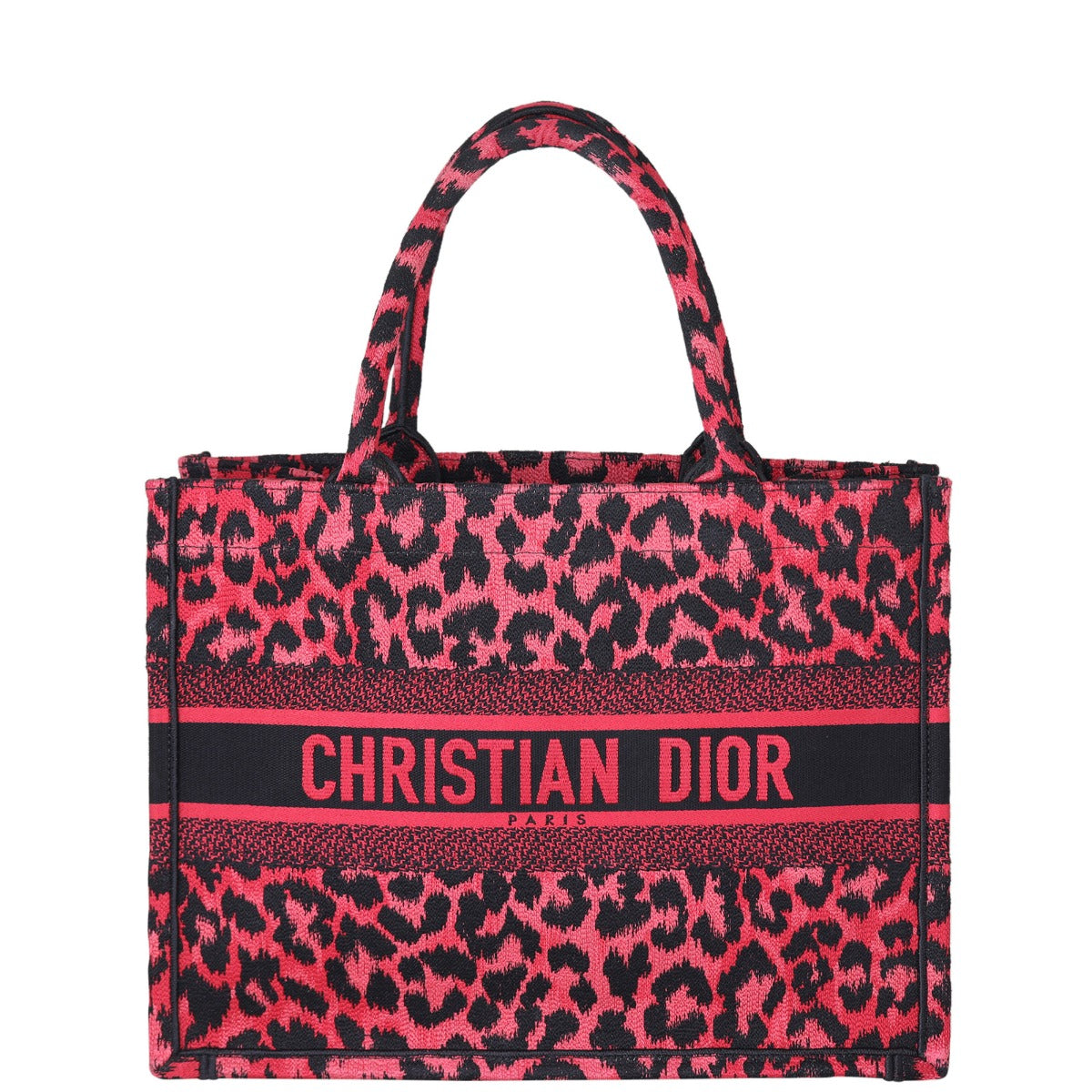 Dior Book Tote Leopard Handbag Medium Tote Bag