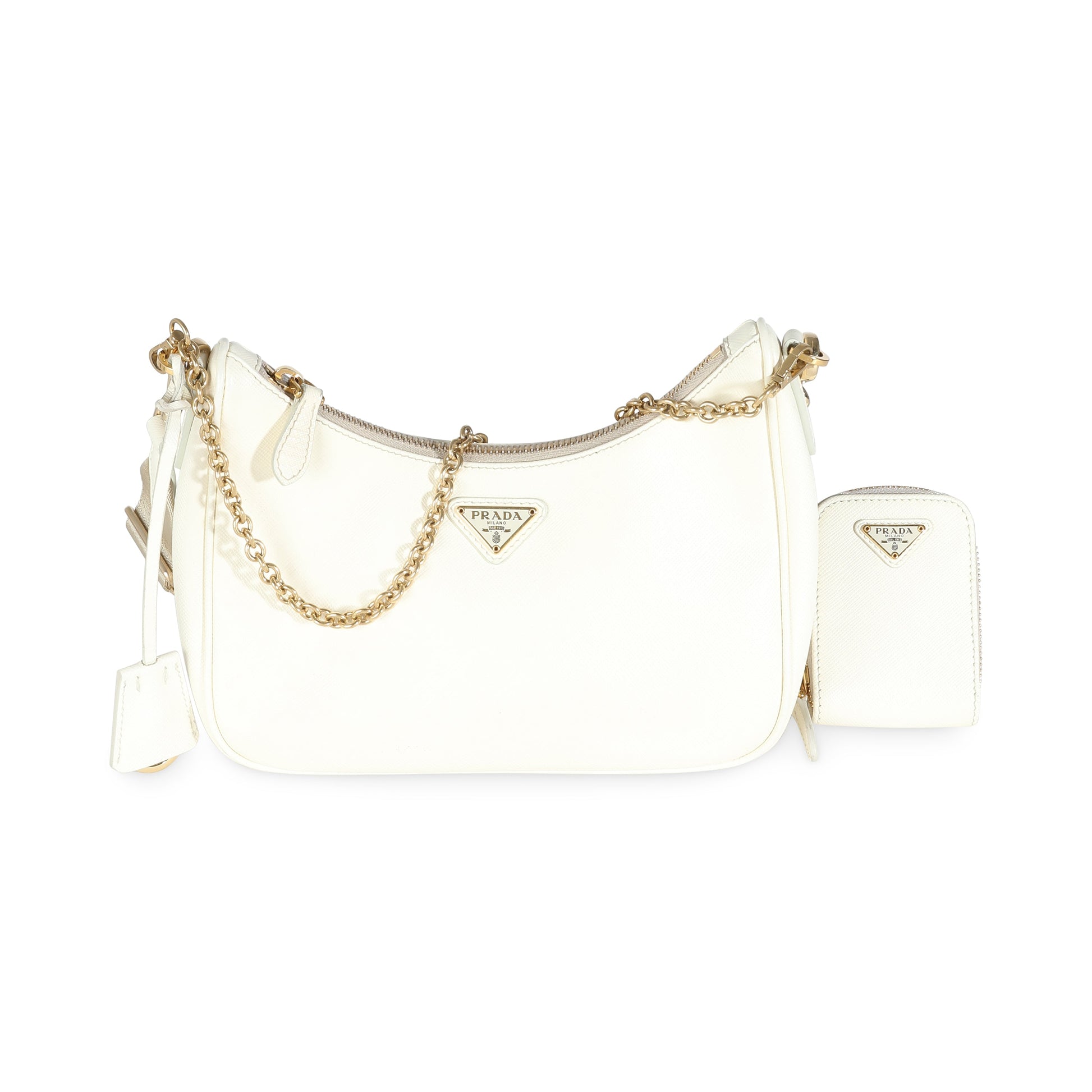 Prada Re Edition Bag Saffiano White Travel Bag