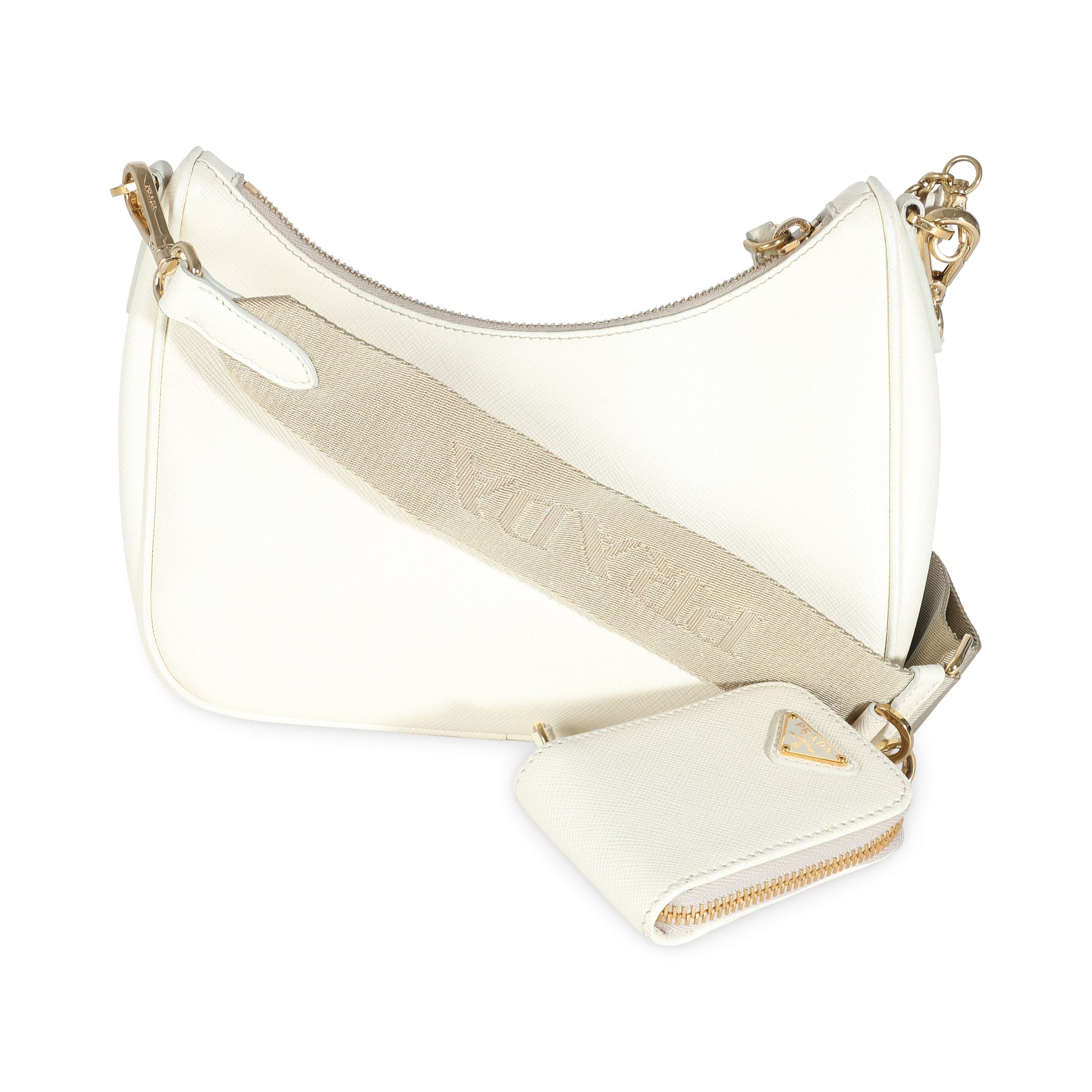 Prada Re Edition Bag Saffiano White Travel Bag