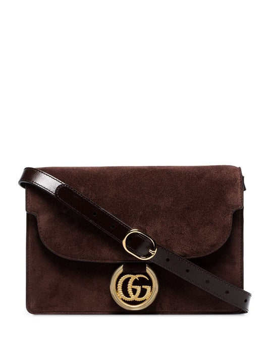 Gucci - small GG Ring shoulder bag - women - Leather - One Size - Brown