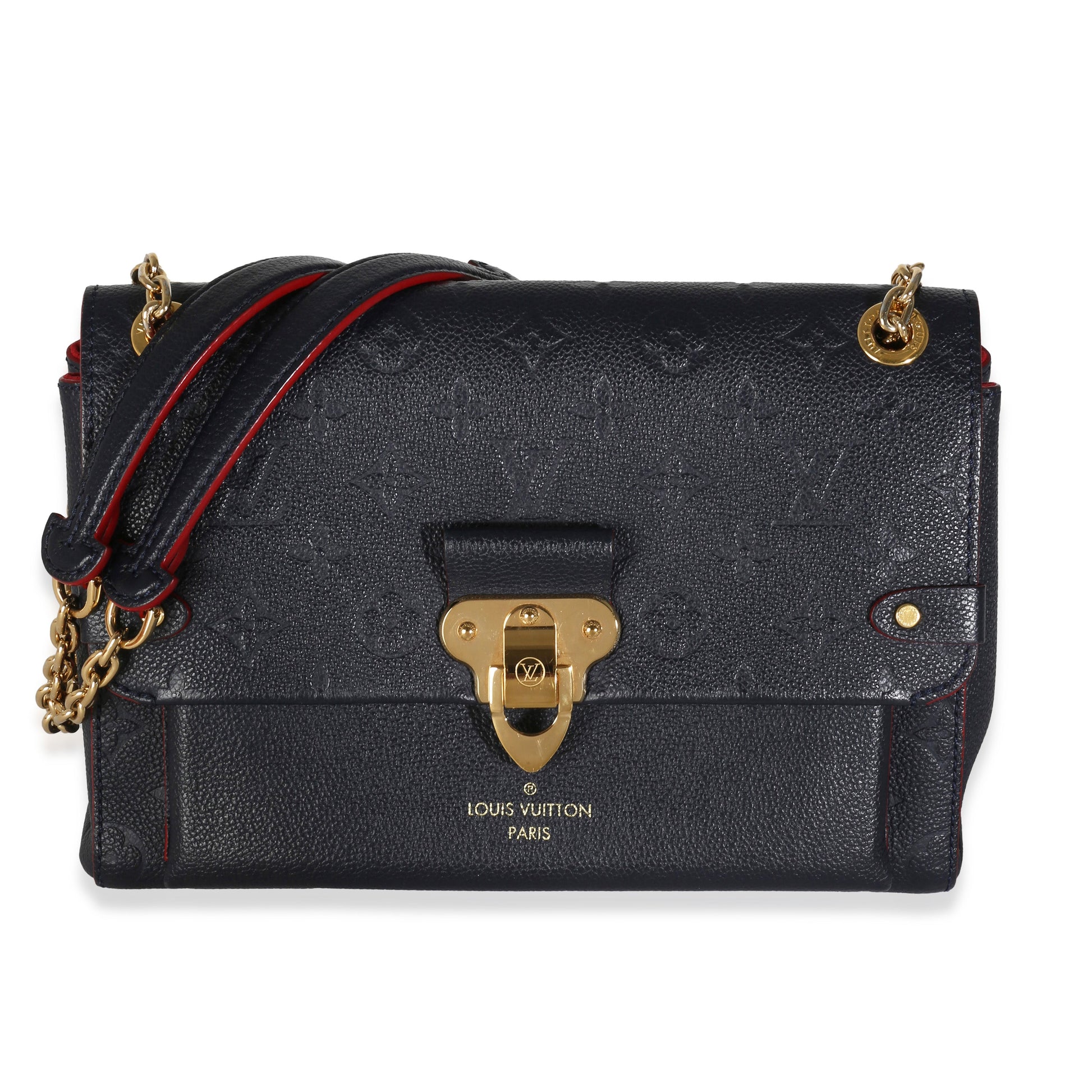 Louis Vuitton Marine Rouge Empreinte Vavin PM Monogram Handbag